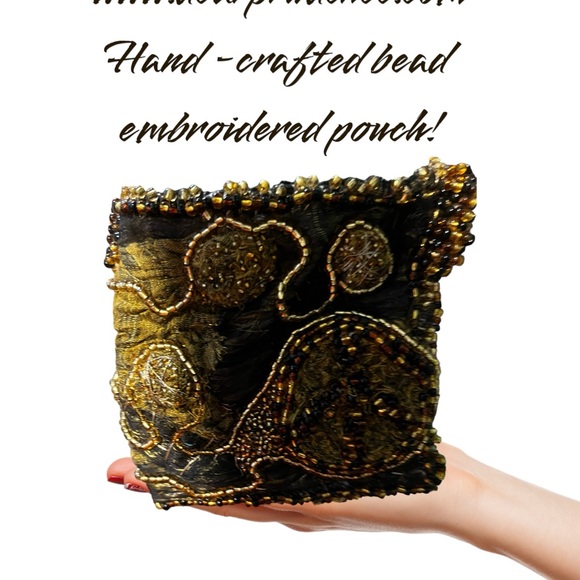 Hand-crafted bead bag - Picture 4 of 6